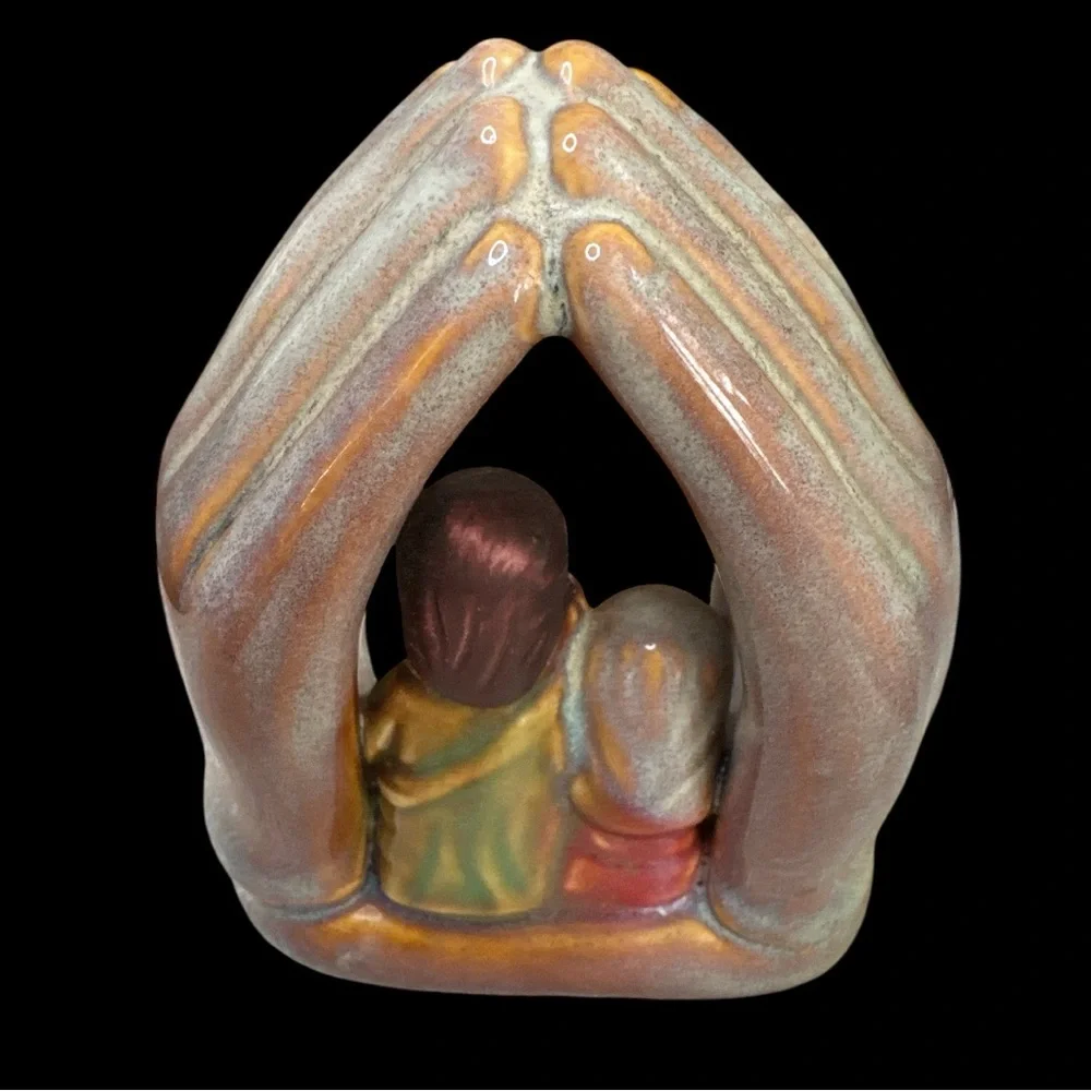 Ceramic Nativity Scene Praying Hands